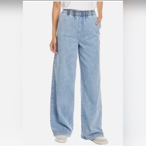 WeWoreWhat Denim - WeWoreWhat Light Wash Blue Wide Leg Jeans